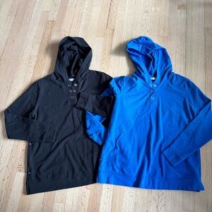 BUNDLE - two Sport Savvy Black and Blue Hooded Sweatshirts